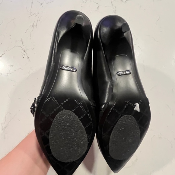 Vionic Minnie Kitten Heel Maryjane Dress Shoes Black Leather Size 7.5 - Picture 5 of 7